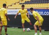 El plantel realiza su penúltimo entrenamiento en el Estadio Banco Pichincha.