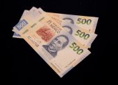 Vista de billetes de 500 pesos.