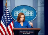 En la imagen, Jen Psaki, portavoz de la Casa Blanca.