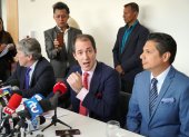 El diputado Víctor González del partido Vox en una visita a Ecuador.
