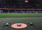 Drones en el Wanda Metropolitano.