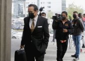 Abogados. David Vaca, defensor de Esteban Celi, hermano del excontralor Pablo Celi a su ingreso a la Corte.