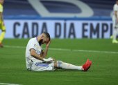 El delantero francés del Real Madrid, Karim Benzema, no estuvo fino en el ataque blanco.