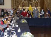 El presidente Guillermo Lasso mantuvo un encuentro con representantes de la Federación Interprovincial de Centros Shuar. El mandatario recibió el apoyo de los dirigentes