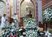 La misa especial en honor a la Virgen del Pilar en la iglesia San Josemaría.