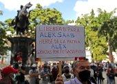 Caracas. Una marcha en apoyo de Alex Saab. Maduro quiere posicionar al empresario colombiano como mártir.