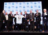 Infantino se dirigió a los medios en su visita a Buenos Aires este domingo