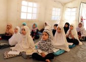 Niñas afganas en un colegio de Kandahar.