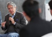 El presidente Lasso participó hoy en un encuentro con jóvenes en Solanda.