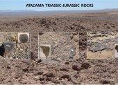 Imagen cedida por Guillermo Chong y Laura Sánchez-García de los afloramientos de carbonatos marinos del Triásico-Jurásico en el Desierto de Atacama (Chile).