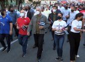 Con la presencia del presidente cubano, Miguel Diaz-Canel, miles de jóvenes cubanos marcharon este sábado como todos los años para conmemorar el fusilamiento de ocho estudiantes de Medicina el 27 de noviembre de 1871