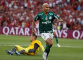 Deyverson, de Palmeiras, marcó el gol con el que su equipo ganó la Copa Libertadores.