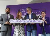 María de Lourdes en el evento "De la indignación a la acción" rechazó que las mujeres sean víctimas