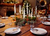 Mesa navideña.