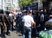 Decenas de transportistas llegaron al Municipio en busca de una reunión con las autoridades.