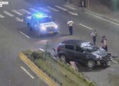 En avenida Quito y Tungurahua se produjo un accidente durante las primeras horas de la mañana.
