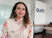 La gerente de Quito Turismo, Cristina Rivadeneira, habla durante una entrevista con Efe el 20 de diciembre de 2021 en Quito