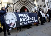 Manifestación en favor de Assange.