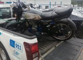 La moto fue recuperada por la Policía Nacional
