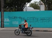 Proyecto cultural municipal "Letras Vivas" es víctima del vandalismo urbano a traves de los graffittis Agencia (ag-extra)