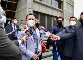 Adrián Castro, director de la ANT luego de presentar la denuncia en la FGE.