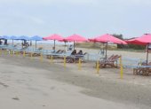 Esta playa pertenecente a Guayaquil fue evacuada desde las 14:00 de este 15 de enero.