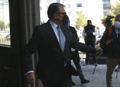 Abogados. Marcelo Ron, defensor del excontralor Pablo Celi, fue de los pocos abogados que acudió a la Corte para la audiencia.
