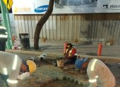 Calle. Trabajadores aprovecharon la noche para arreglar la vía