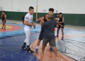 Rivas entrena en Portoviejo con la selección provincial para el Nacional que abre el calendario local de lucha.