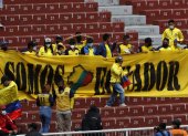 La hinchada de la selección de fútbol de Ecuador se congregó en Quito para presenciar el partido por las eliminatorias al mundial de Qatar 2022
