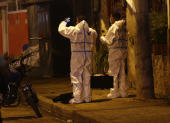 Agentes policiales llegaron al sector para recabar los indicios balísticos