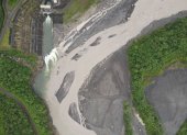 Sedimento. La erosión en la zona acumula materiales en el río Coca.