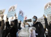 Protesta el pasado mes de enero de diferentes entidades animalistas y ecologistas para exigir al Parque Científico de Barcelona que pare el experimento con más de 30 perros de la raza beagle.