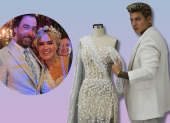 Bryan Bartolomé es el diseñador de los dos trajes que lució en su boda.