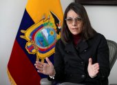 La ministra de Salud de Ecuador, Ximena Garzón, habla durante una entrevista con Efe