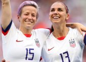 Megan Rapinoe y Alex Morgan, experimentadas jugadoras estadounidenses.
