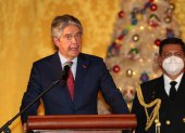 Fotografía de archivo en la que se registró al presidente de Ecuador, Guillermo Lasso, en Quito (Ecuador).