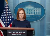 En la imagen un registro de la portavoz de la Casa Blanca, Jen Psaki.