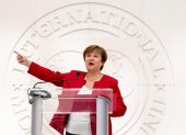 Fotografía de archivo en la que se registró a la directora gerente del Fondo Monetario Internacional, Kristalina Georgieva, quien recordó que la inflación en muchos países latinoamericanos ya estaba disparada antes de la guerra en Ucrania por su dificultad para recuperarse de la recesión causada por la covid-19.