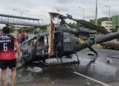 La aeronave cayó sobre la Avenida Universitaria