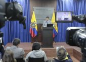 El consejero presidencial compareció ante los medios de comunicación en el Palacio de Carondelet.