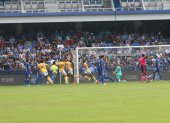 Alman anotó el gol con el que el Delfín gana a Emelec en el primer tiempo.