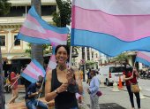Fotografías cedidas por el colectivo LGTBI de manifestaciones donde solicitaron al Gobierno que garantice el derecho a la vida de las personas trans.