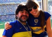 Foto de archivo de Dalma Maradona y Diego Armando.