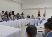 Las autoridades del Gobierno y los representantes del sector bananero se reunieron este 15 de abril de 2022.