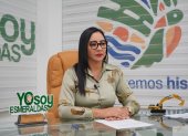 La prefecta Roberta Zambrano aborda el tema de la reconstrucción de Esmeraldas, a cinco años del terremoto.