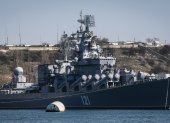 Sebastopol. El buque Mosvká solía ser noticia en la prensa de Rusia con el apodo de ‘asesino de portaviones’.