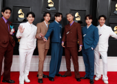 BTS en la pasada gala de los Grammy 2022.