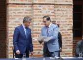 Concurso. Fausto Murillo, presidente de la Judicatura, recibió de Hernán Ulloa la conformación de una veeduría.