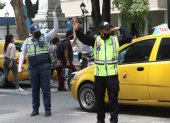 Formación. Los aspirantes a la ATD (d) recibieron la capacitación en las calles más congestionadas del centro de Guayaquil.